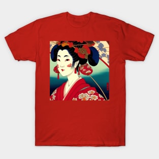 Geisha Study A in Japanese Style T-Shirt